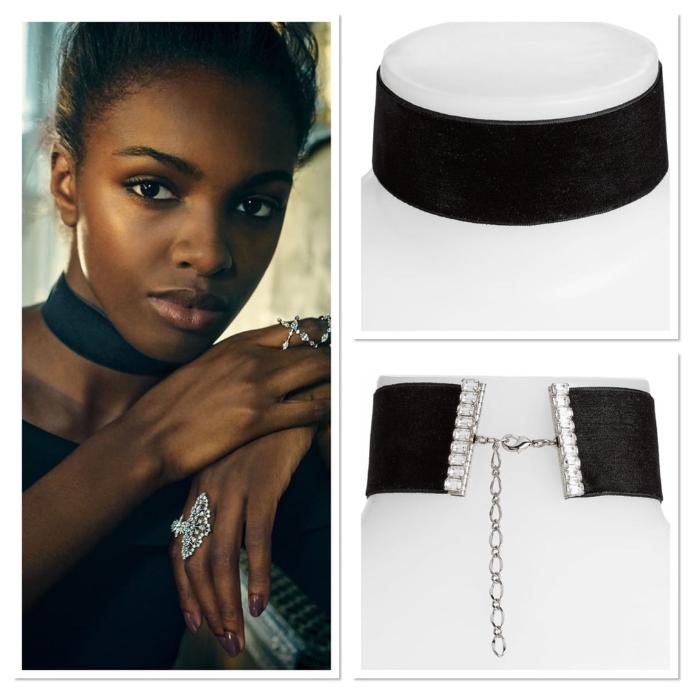 Cristabelle Wide Velvet Choker